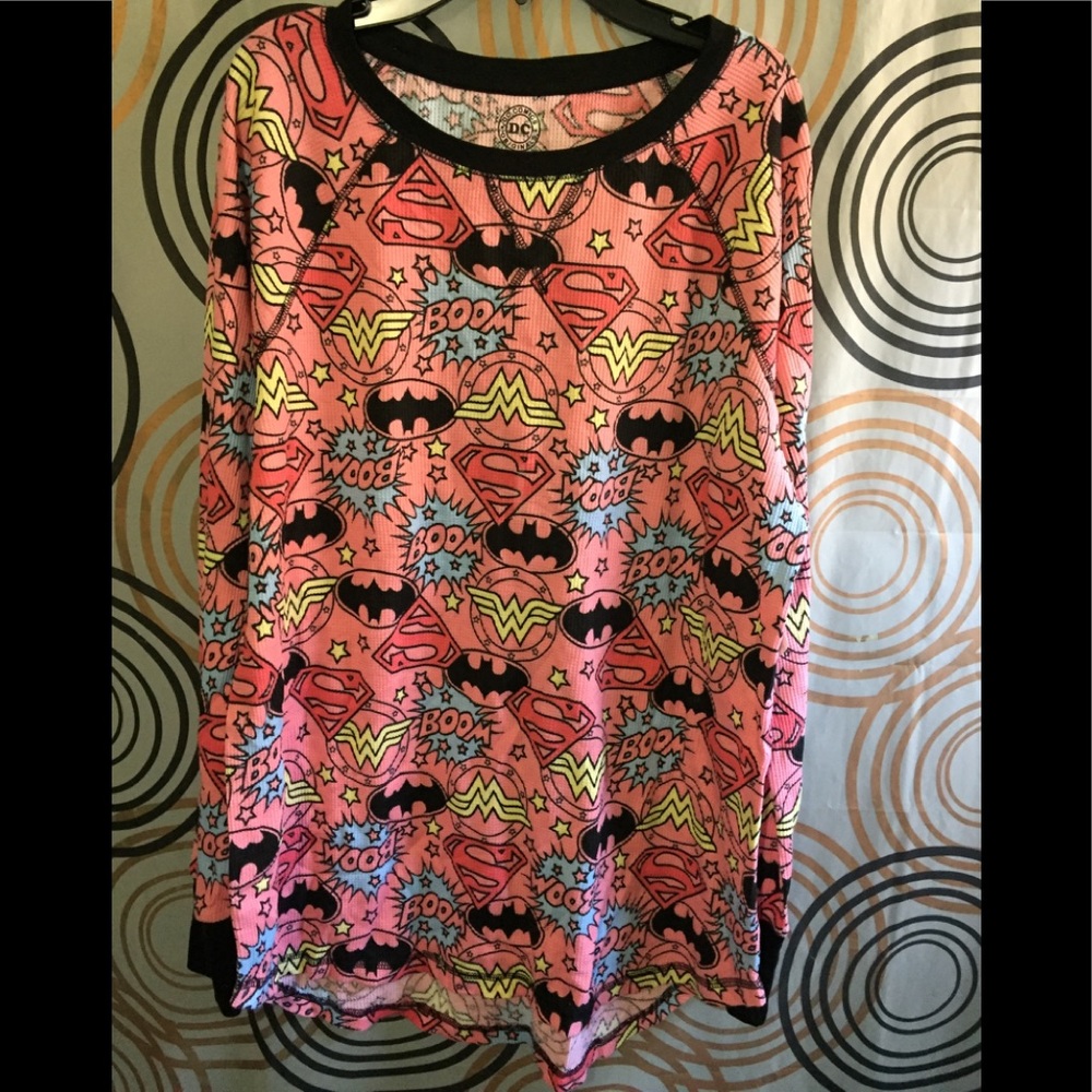 DC Comics Pajama Top Sz XL (16/18)